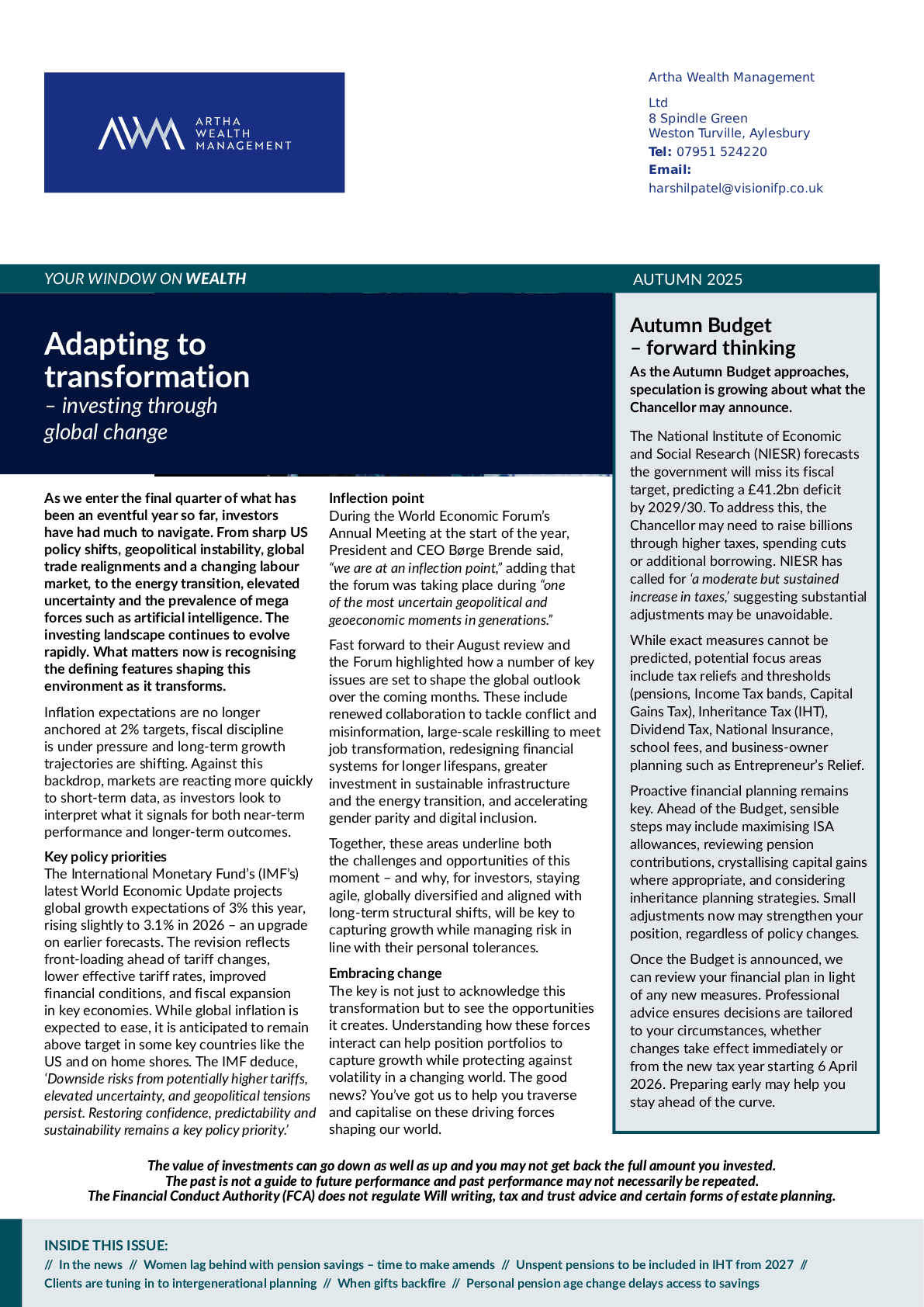 Your Window on Wealth